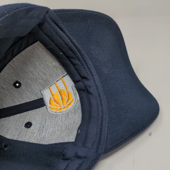 NBA Indiana Pacers Strapback Hat Embroidered Logo Blue Gold Adjustable - Picture 9 of 10